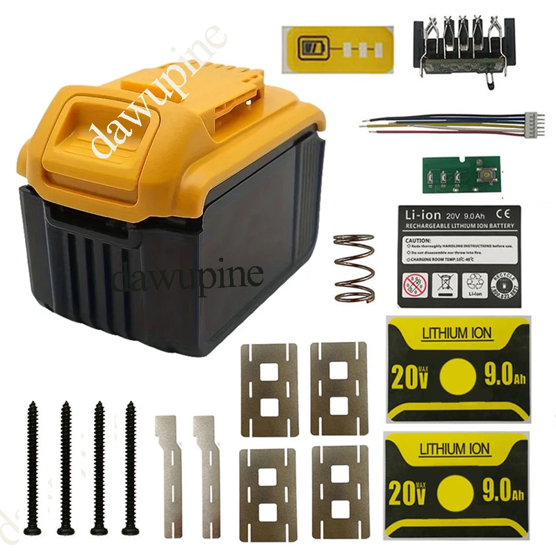 DCB200 Li-ion Battery Case 15*18650 BMS PCBA Charging Protection Circuit Board Box Housings For DeWalt 18V 20V For XR DCB206