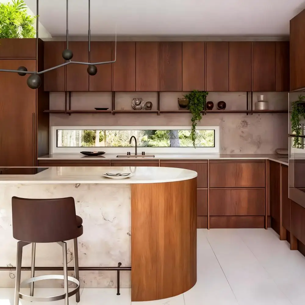 nc-Whole House Custom Modern Solid Wood Lacquer Finish Kitchen Cabinet with 5+ Drawers and Full Package Customization#