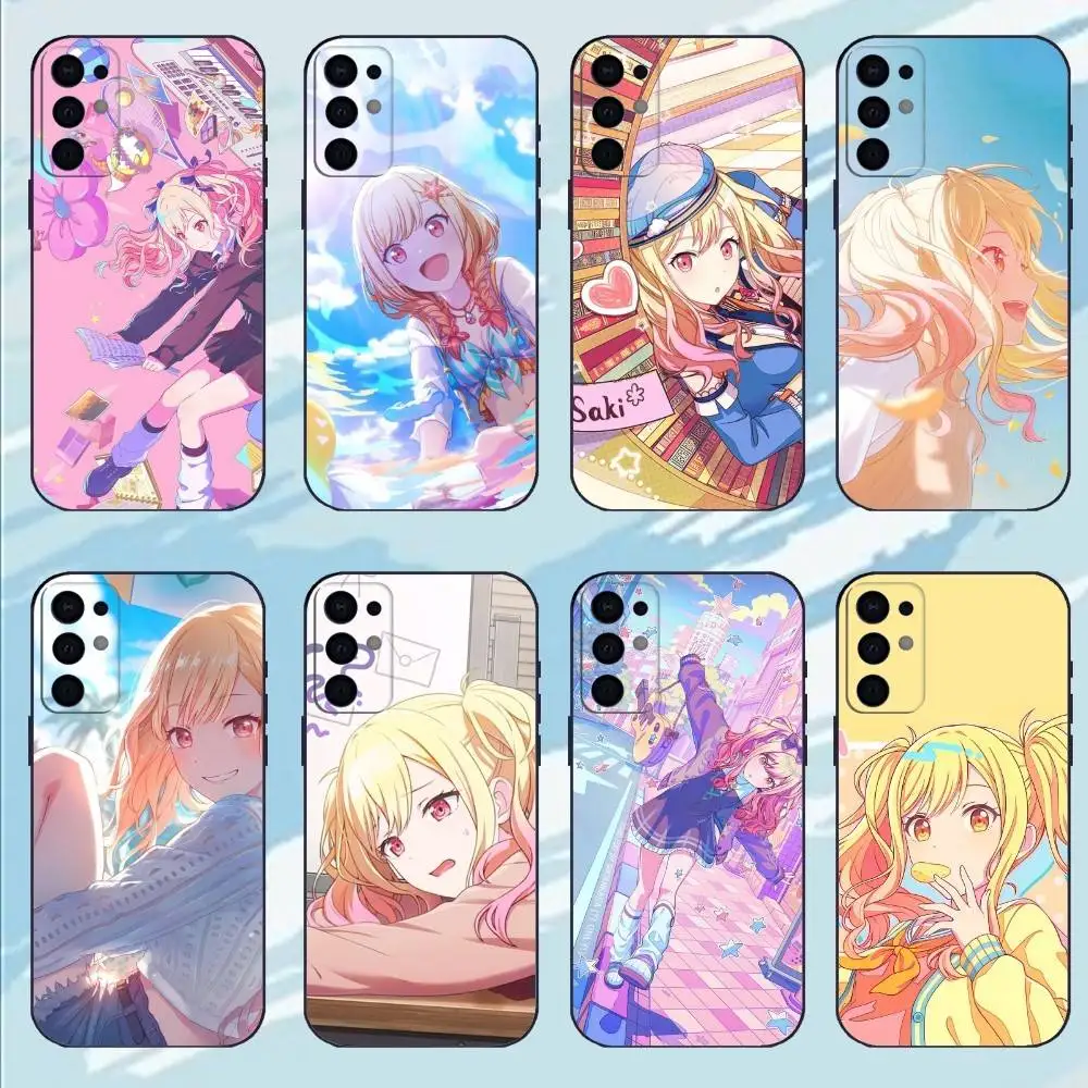 حافظة هاتف S-Saki Tenma لهاتف سامسونج S25، S24، S23، S22، S21، S20، Plus، غلاف أسود ناعم