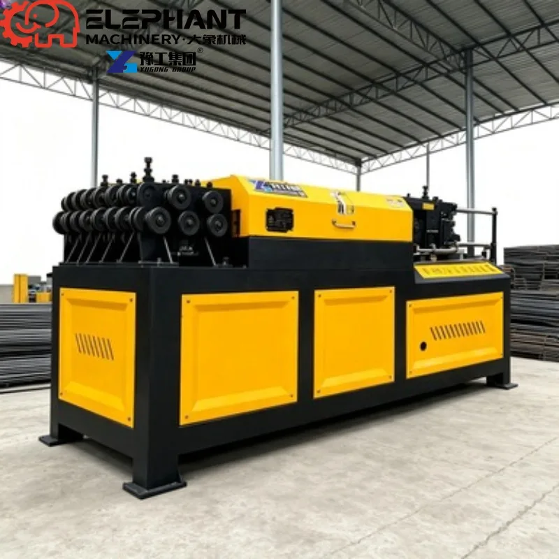 Rebar Straightening And Cutting Machine, One-Key Start Steel Bar Processing Machine Labor-Saving For Small Construction Works
