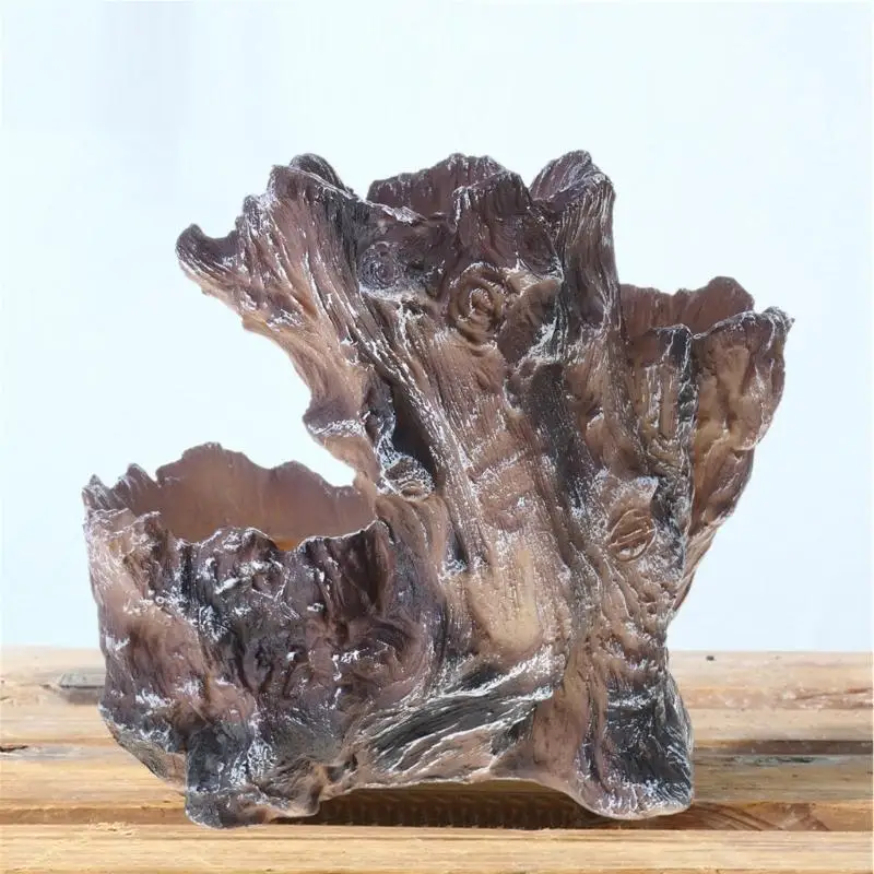 

Unique Planter Imitation Tree Root Vintage Flowerpot Resin Planter Resin Texture Suitable for Home and Office Use C5AD