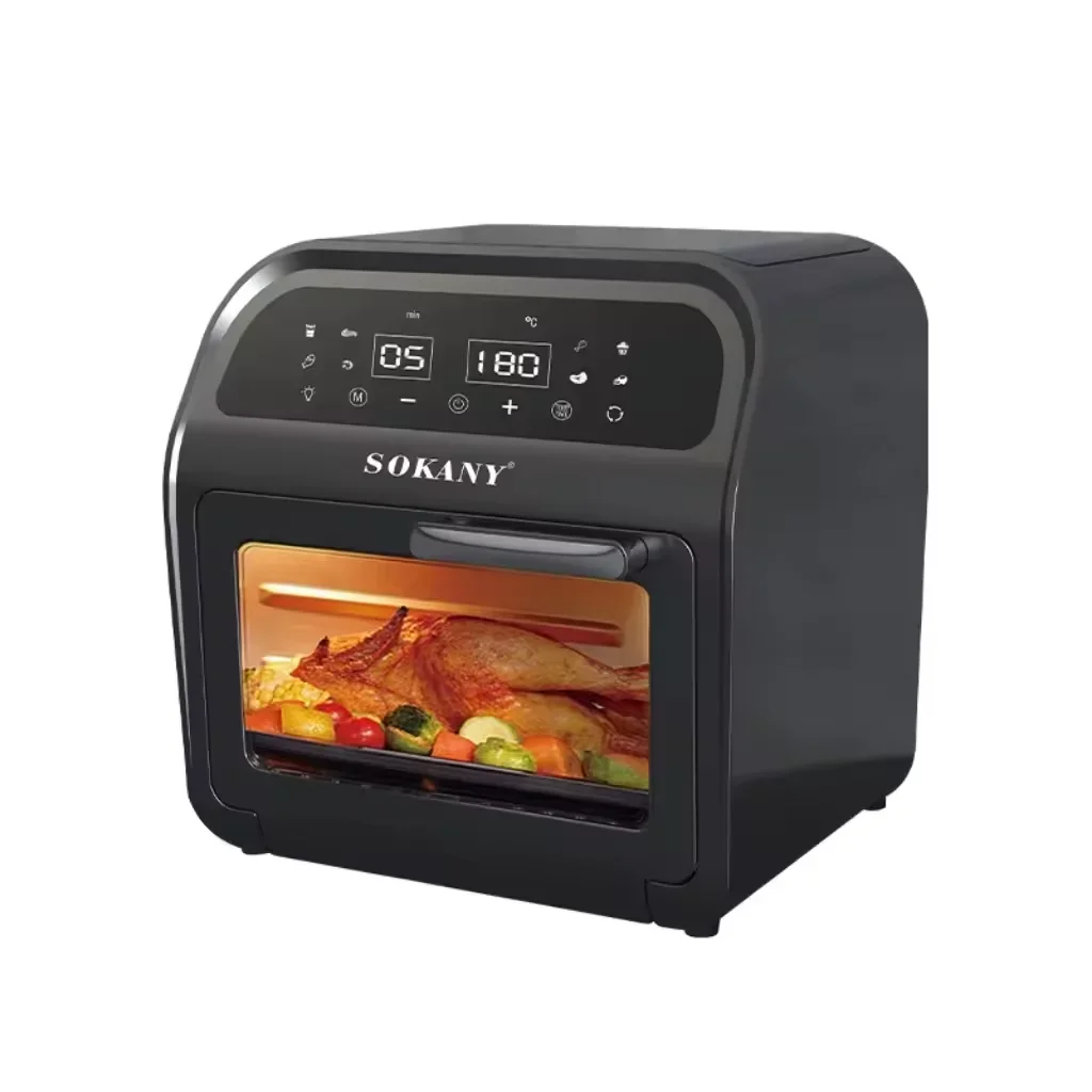 Sokany-Fritadeira multifuncional a ar com janela visível, grande capacidade, design de tela sensível ao toque, 16L, 2500W, saudável