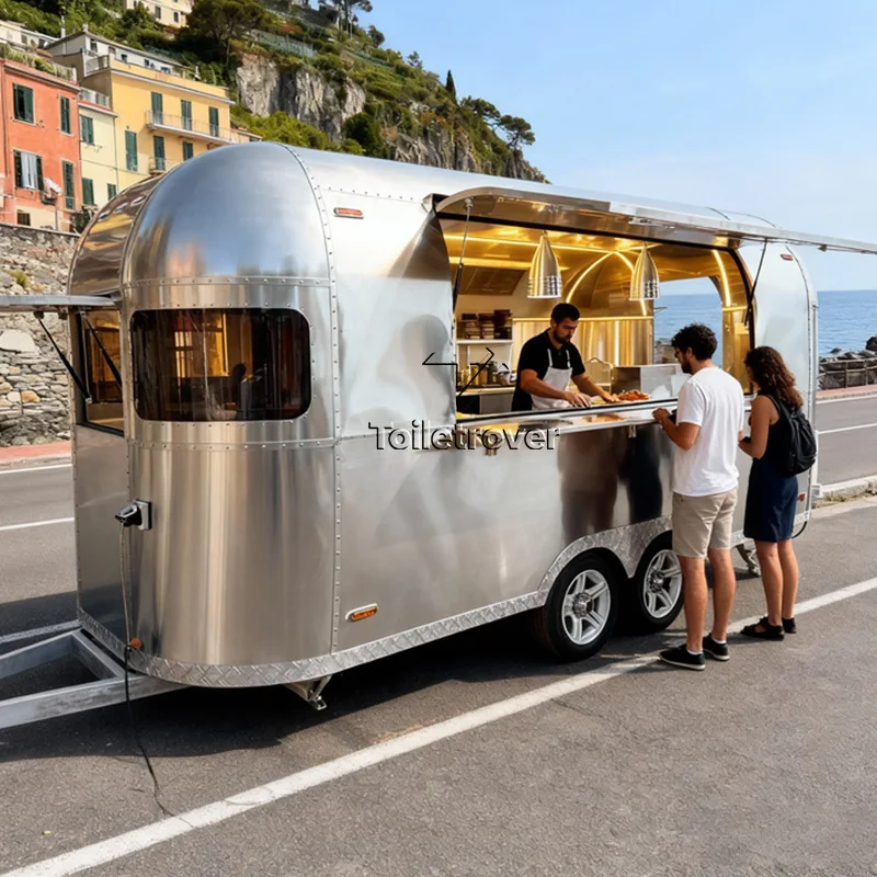 Street Food Trailer Fried Chicken Remorque Food Truck Ce Doner Kebab Commercial Food Track Trailer with Full Kitchen Equipment
