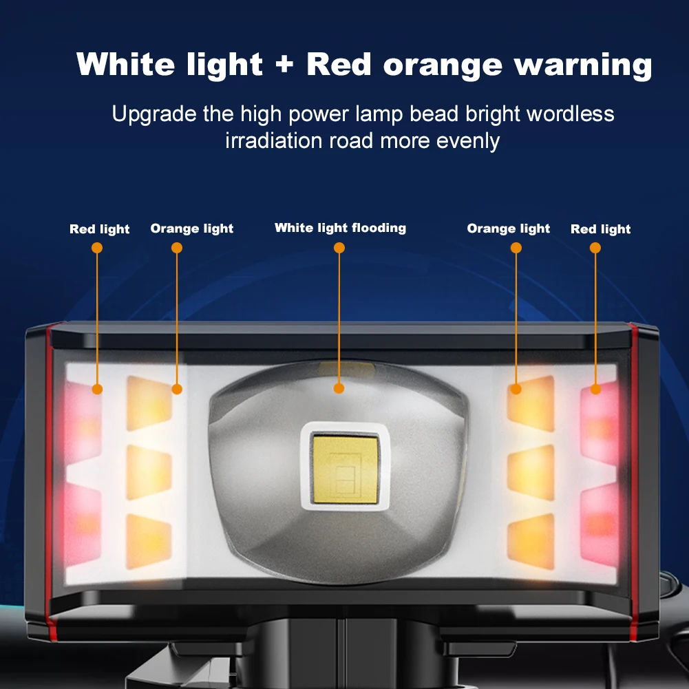 LED دراجة الجبهة ضوء USB قابلة للشحن الدراجة المقود مصباح يدوي مقاوم للماء دراجة خارجية المصباح لركوب الليل #5