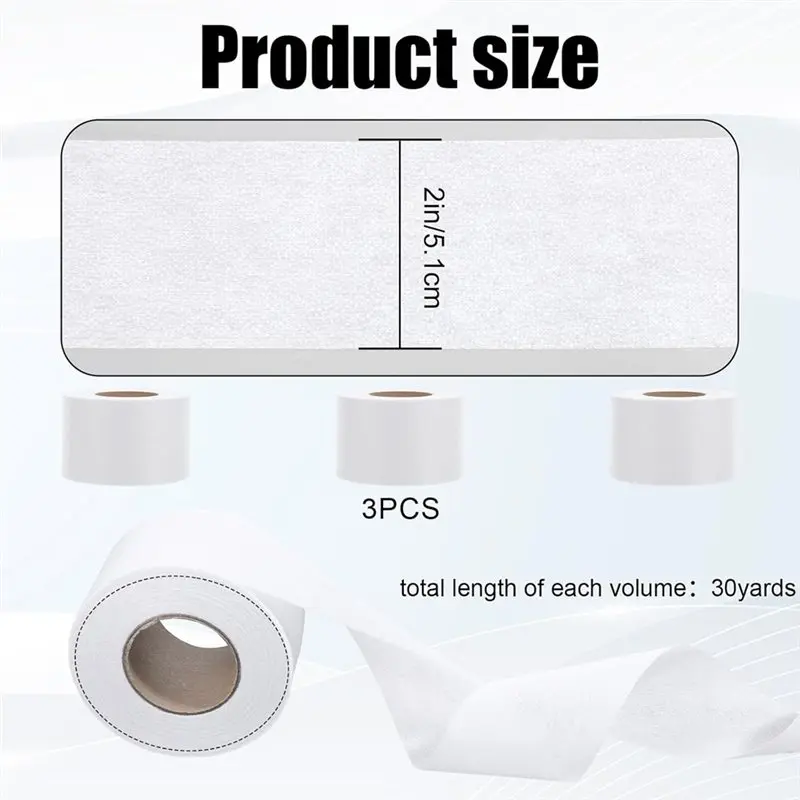 ABSJ-For أشرطة قماش 3 لفات 30 ياردة شريط منصهر لضرب الحرارة لخياطة اللحف أشرطة منصهرة