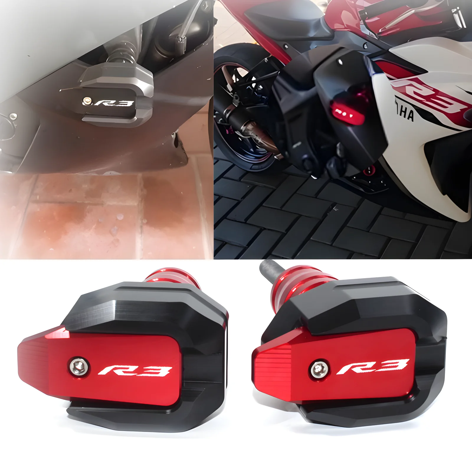 

Motorcycle YZF R3 2023 2022 2021 2020 2019 CNC Frame Falling Crash Pads Engine Case Sliders Protector Fit For YZF-R3 YZFR3