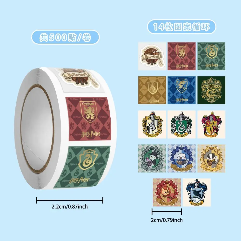 Pegatinas Creativas con el Escudo de las Casas de Harry Potter, Calcomanías de Anime con Elementos Mágicos para Manualidades y Decoración