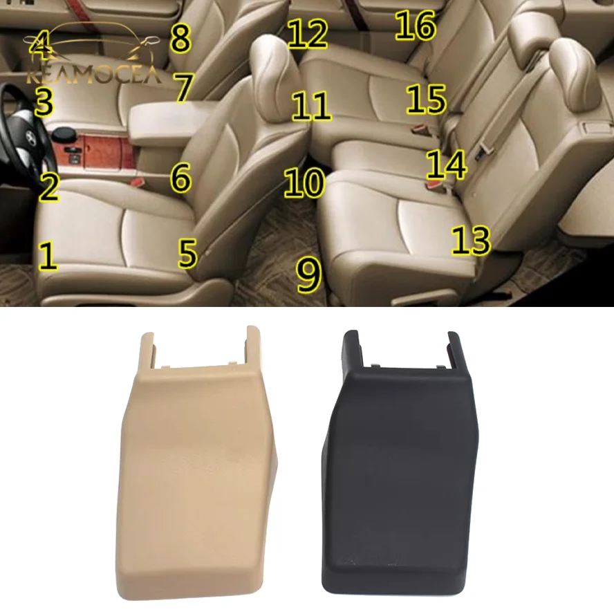 Reamocea 1Pc Car Rear Seat Sliding Screw Cap Track Rail Trim Cover Fit For Toyota Highlander 2009-2014 2015-2020 5Seats/7-seat