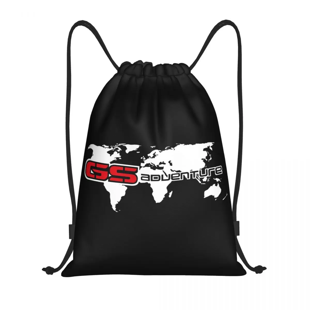 

Motorcycle GS World Map Multi-function Portable Drawstring Bags Sports Bag Book Bag