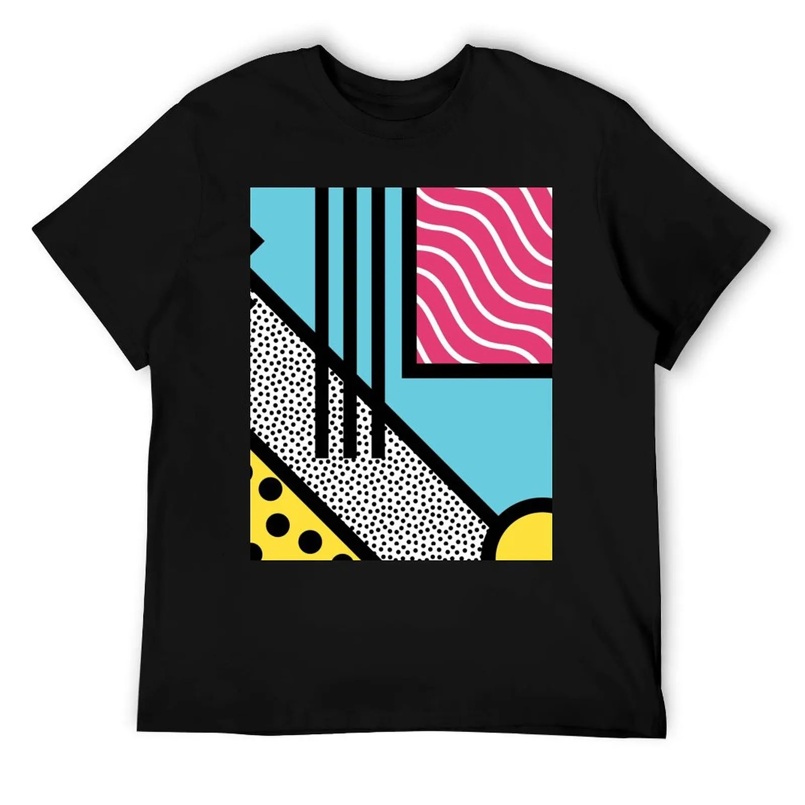

Abstract 80s memphis pop art style graphics T-Shirt man t shirt luxury t shirt man casual T-Shirt