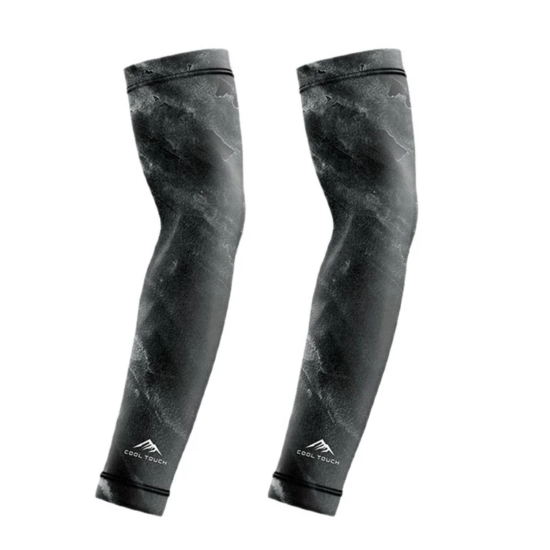 Cooling Arm Sleeves Men Cycling Ice Silk Sun Protection Fishing Summer Oversleeve Breathable Hiking Driving Arm Covers Sports view 6