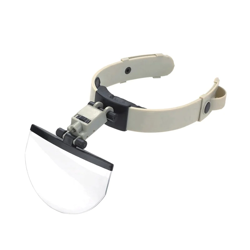 

AT63-2Set Headband Magnifier Eye Glasses Magnifying With Led Lights Loupe Four Sets Of Multiple Lens Head Mounted