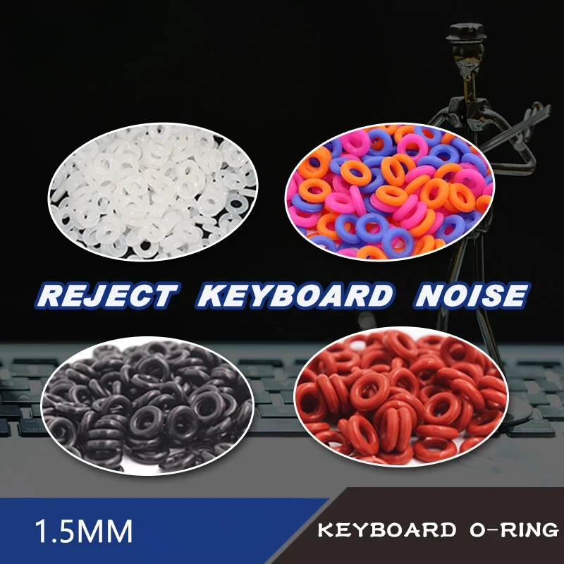 128 Stück Tastenkappen O-Ring-Dichtungsschalter Schalldämpfer & Tastenkappen-Abzieher Cherry MX Tastaturdämpfer Ersatz-Tastatur mit Geräuschreduzierung