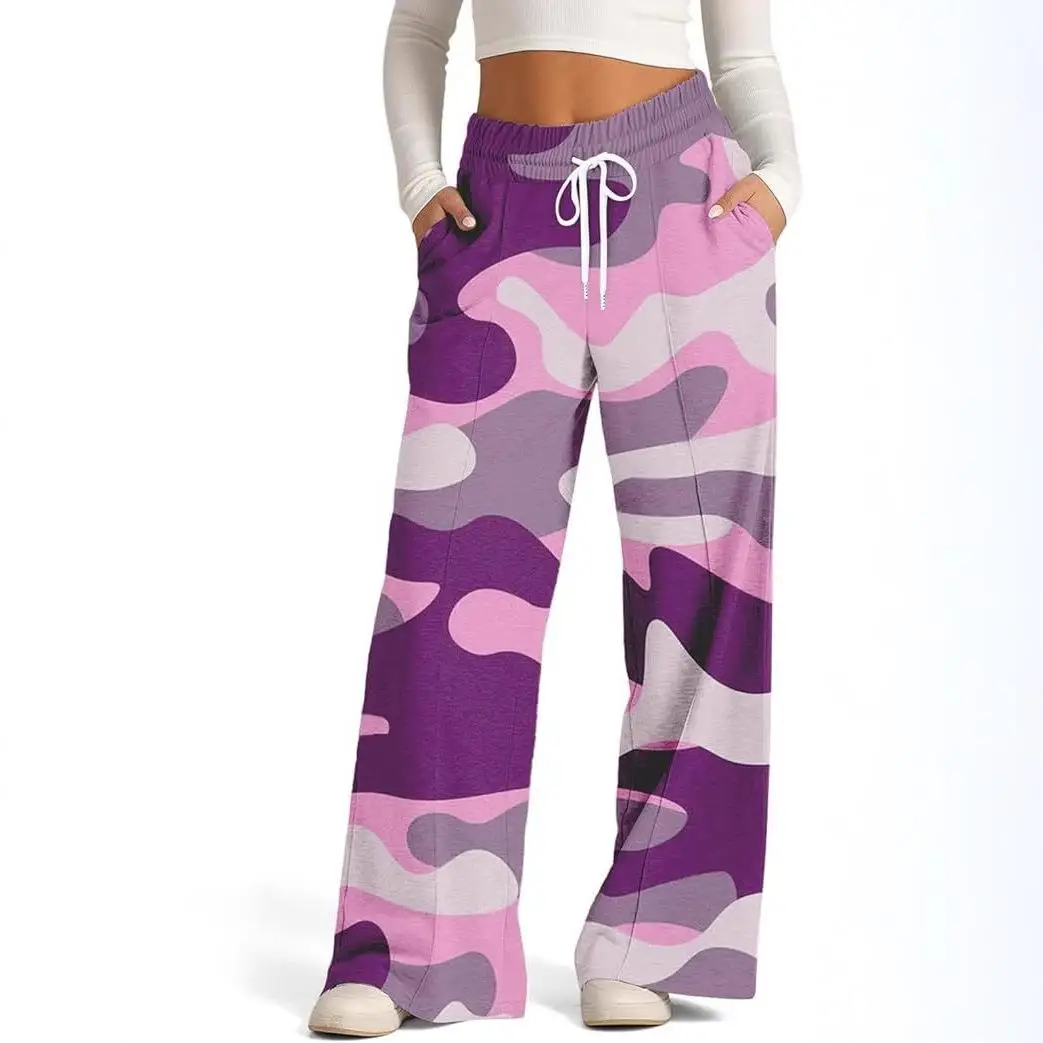 

Простые брюки с высокой талией и прямыми штанинами для женщин, повседневные удобные брюки из полиэстера, весенний сезон, талия