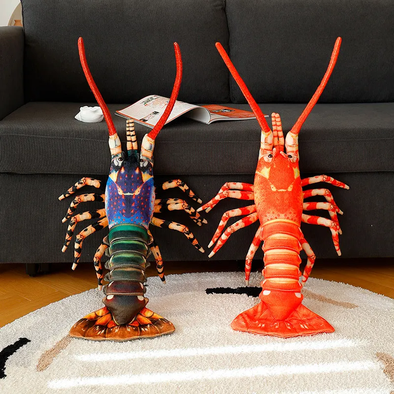 

Мягкая плюшевая игрушка-лобстер из Австралии, 60 см, реалистичная мягкая игрушка в виде морепродуктов, большая красная фигурка лобстера для детей, украшение для детской комнаты