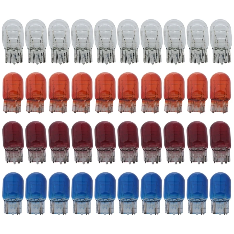 P5ED 10 Pack 7443 Two-Filament Vehicle Bulb 12V 21/5W Base for Turn and Brake Light Service Use