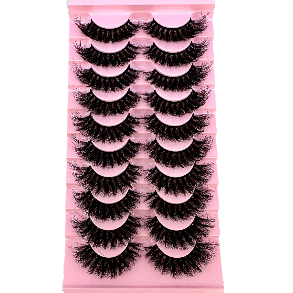 Novo 10 pares 5d vison cílios de longa duração cílios de vison natural volume dramático cílios extensão grosso longo 3d cílios postiços