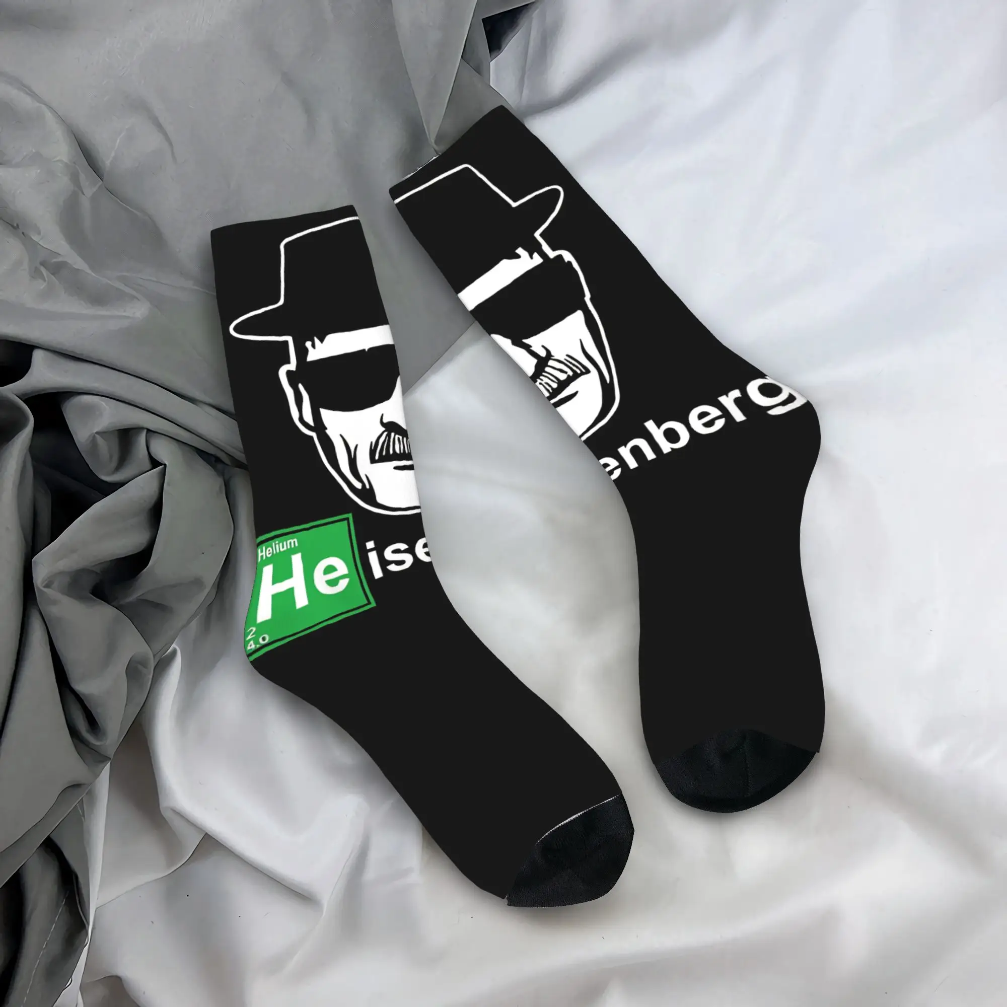 

Носки Heisenberg с дизайном Breaking Bad, забавные носки, весенние носки против потоотделения, мужские теплые мягкие носки для занятий спортом на открытом воздухе