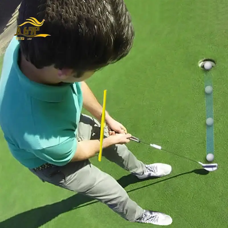 

A69P-Golf Putting Trainer T-Putting Exerciser With Gesture Alignment Aid - Golf Putter Training Accessories