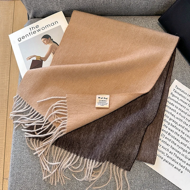 Шарф из 100% шерсти, женский роскошный винтажный шарф в консервативном стиле, зимние шарфы из пашмины, Mujer Femme, платок Bufanda, шаль унисекс, мужской 2025