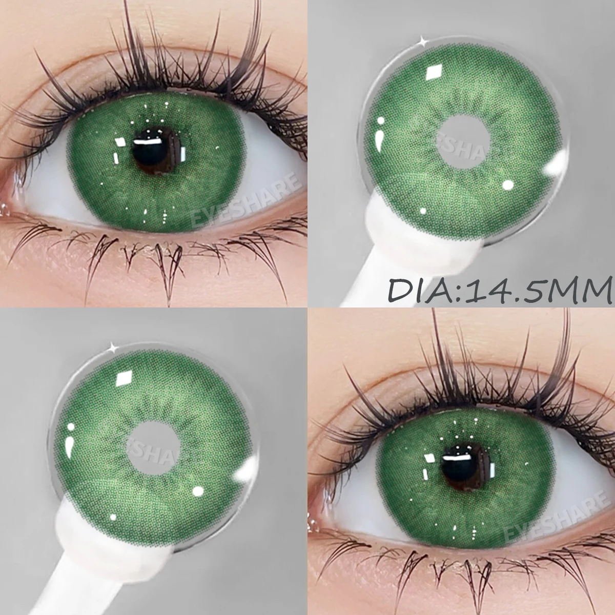 EYESHARE 1 Paar farbige Kontaktlinsen der grünen Serie für Augen, farbige Linsen, grüne Linsen, natürliche bunte Kontaktlinsen, jährliche Verwendung