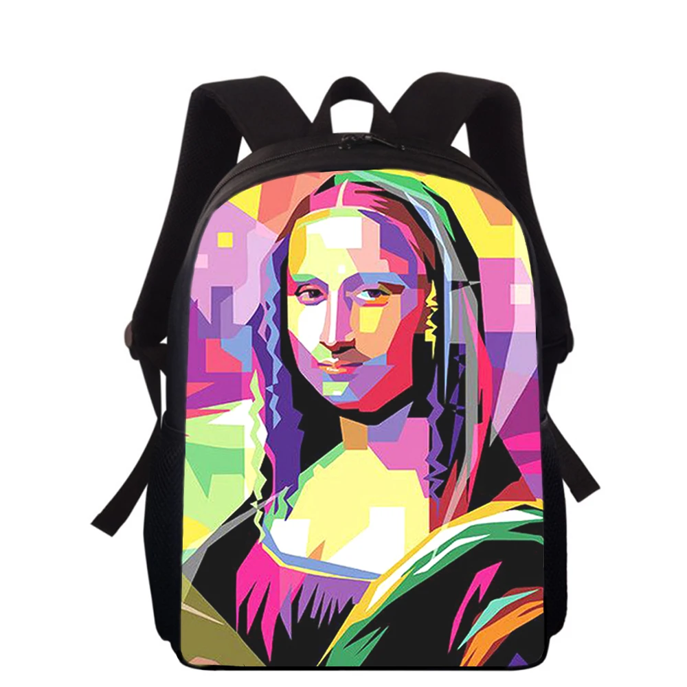 

Mona Lisa art 16" 3D Print Kids Backpack Primary School Bags for Boys Girls Back Pack Students School Book Bags