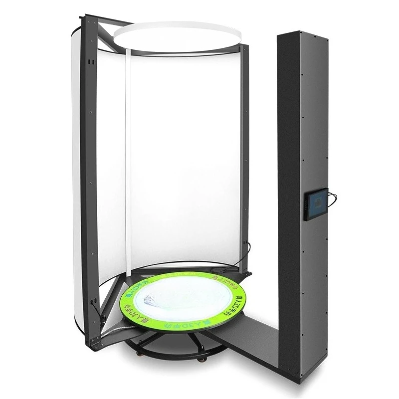 Scanner de figurines 360 °   Caméra industrielle haute définition à balayage cloud, cabine de numérisation rotative