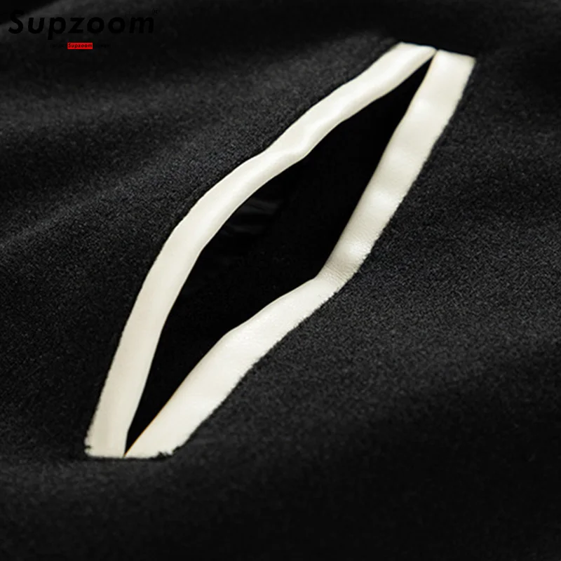 Supzoom وصول جديد الضلع كم أعلى أزياء واحدة الصدر عارضة فضفاض سترة معطف منفذها البيسبول سترة #6