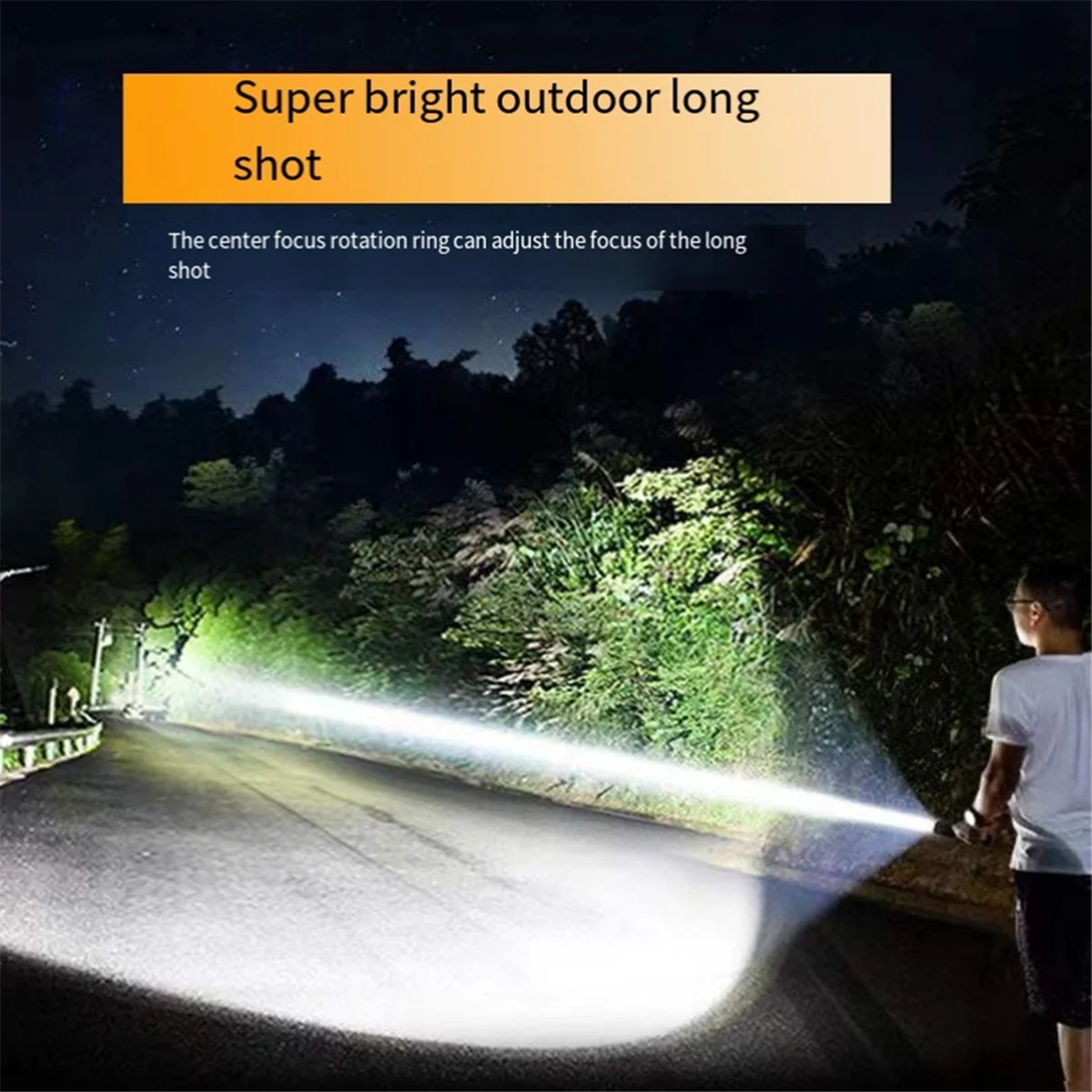BFYLE LED Camping Flashlights Bright Flashlight 600LM Rechargeable Zoomable Flash Light for Emergency Outdoor Camping Hiking