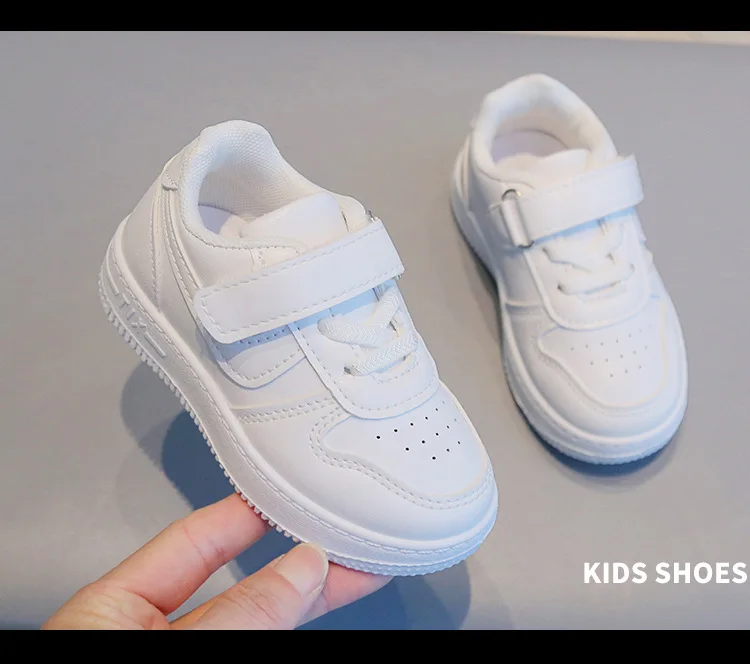 Herbst Kinder-Sneaker Jungen Freizeitschuhe Leder Flache Schüler-Gehschuhe Rutschfeste Mädchen Leichte Sport-Tennisschuhe – Detail 14
