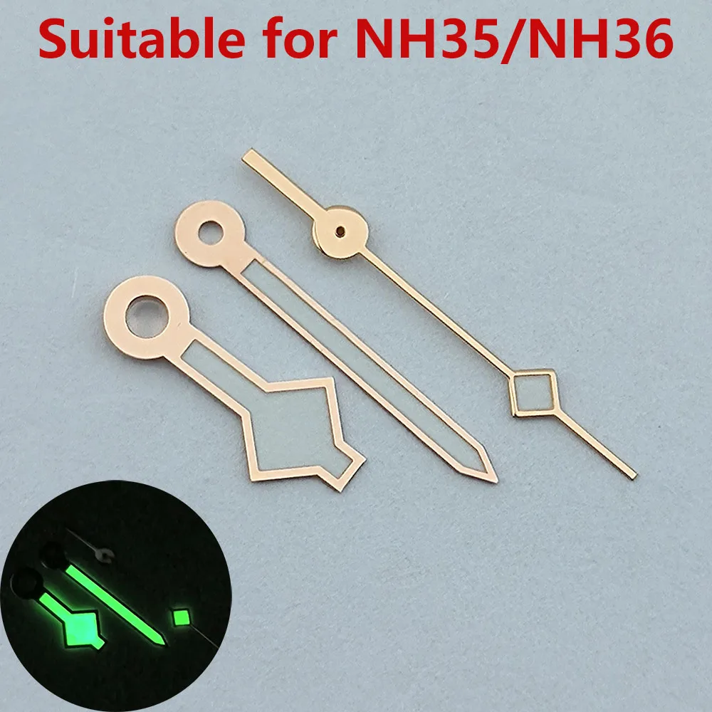 Watch hands N H35 hands N H36 hands Green luminous watch accessories Repair tools watch pointer