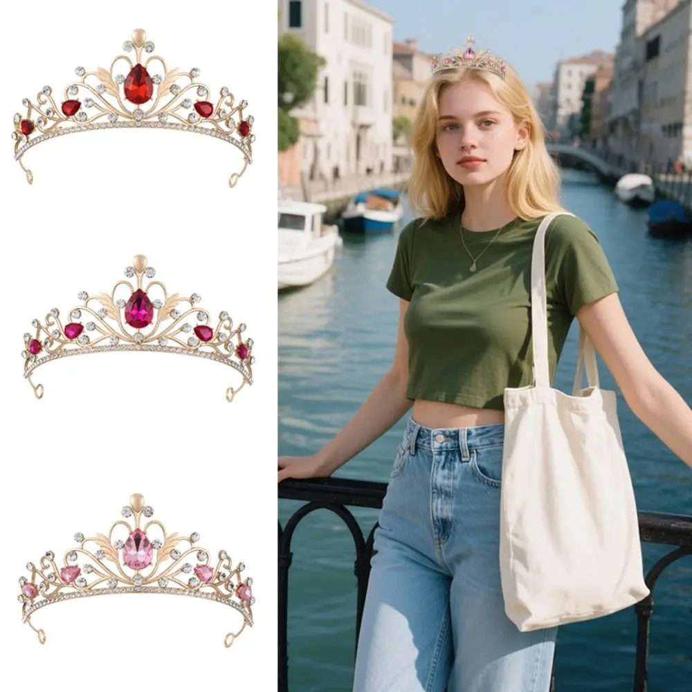 

Hair Accessories Luxury Baroque Pageant Crown Rhinestone Sparkling Bridal Crown Headwear Silver Queen Princess Tiara Wedding