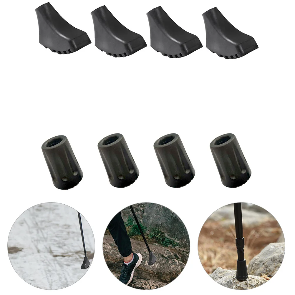 

8Pcs Trekking Pole Tip Covers Thickened Plastic Hiking Pole Foot Protectors Non-Slip Anti-Skid Pads for Climbing Walking Sticks