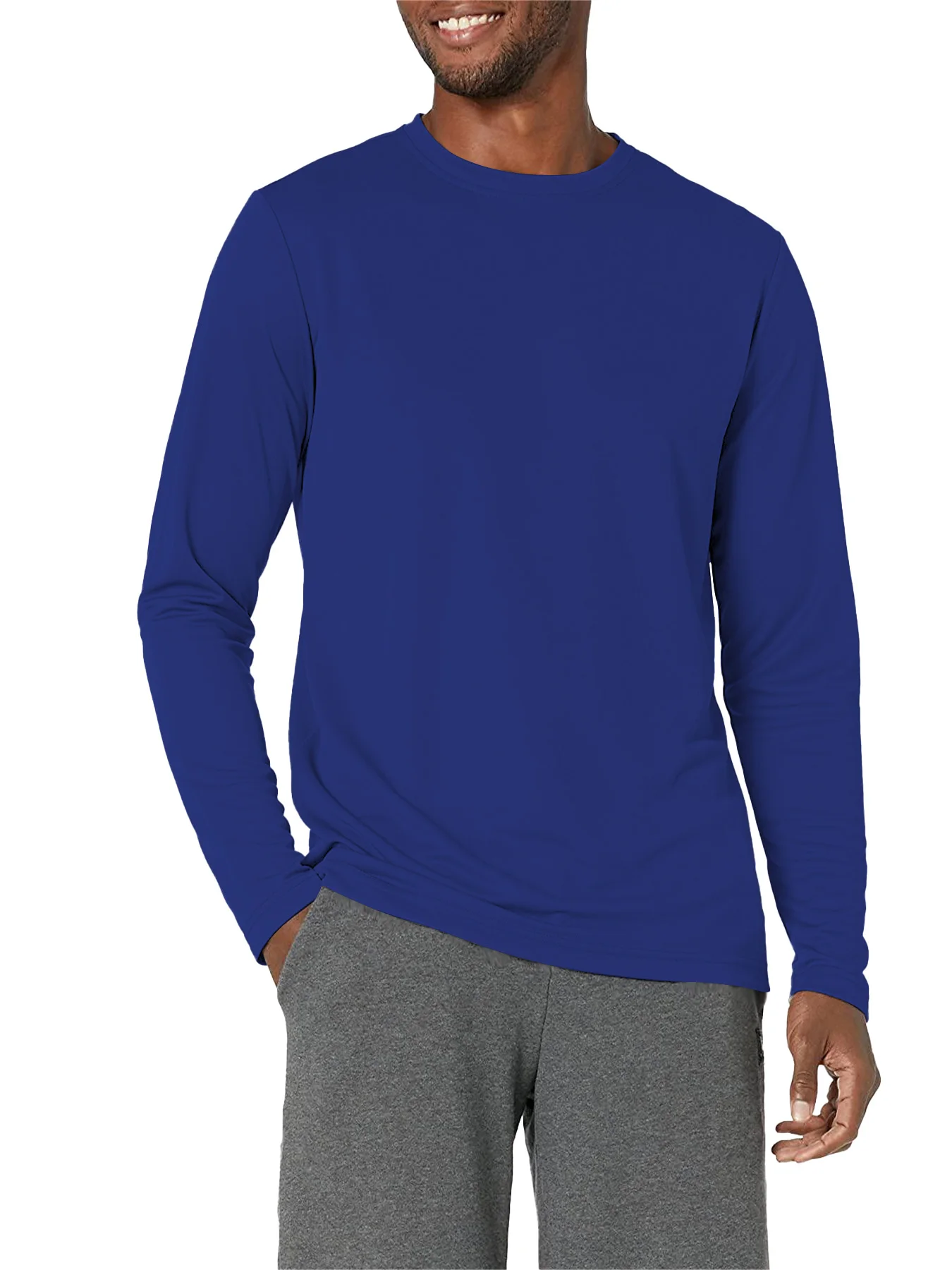 Herren Langarm-Sonnenschutz-Shirt Leichtes Workout UV-Schutz Schnelltrocknend Wander-T-Shirt Radsport Angeln Sportoberteil – Detail 27