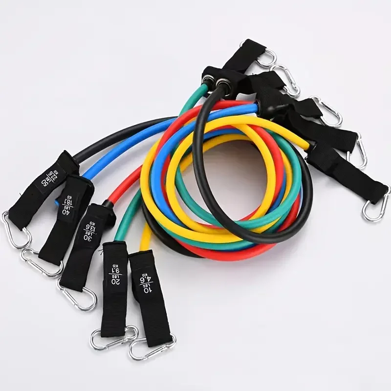 11pcs/set Pull Rope Compressor, Home Fitness Resistance Bands, For Strength Training