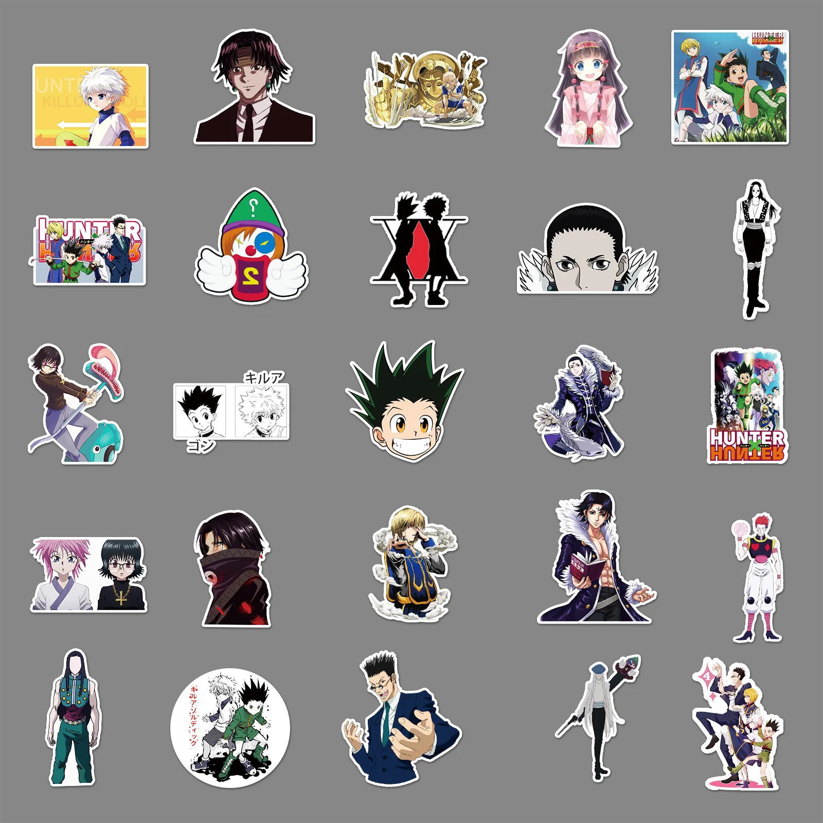 100PCS Hunter×Hunter Graffiti Stickers Cross Border Cartoon Japanese Anime Decorative Suitcase Water Bottle PVC Stickers