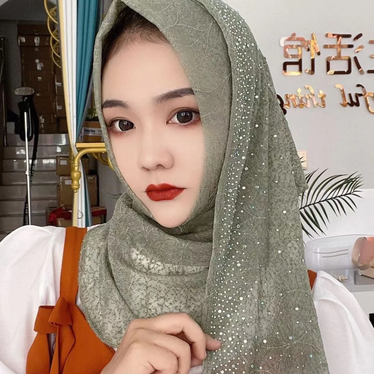 Ramadan muçulmano verão longo shayla casual hijab instantâneo