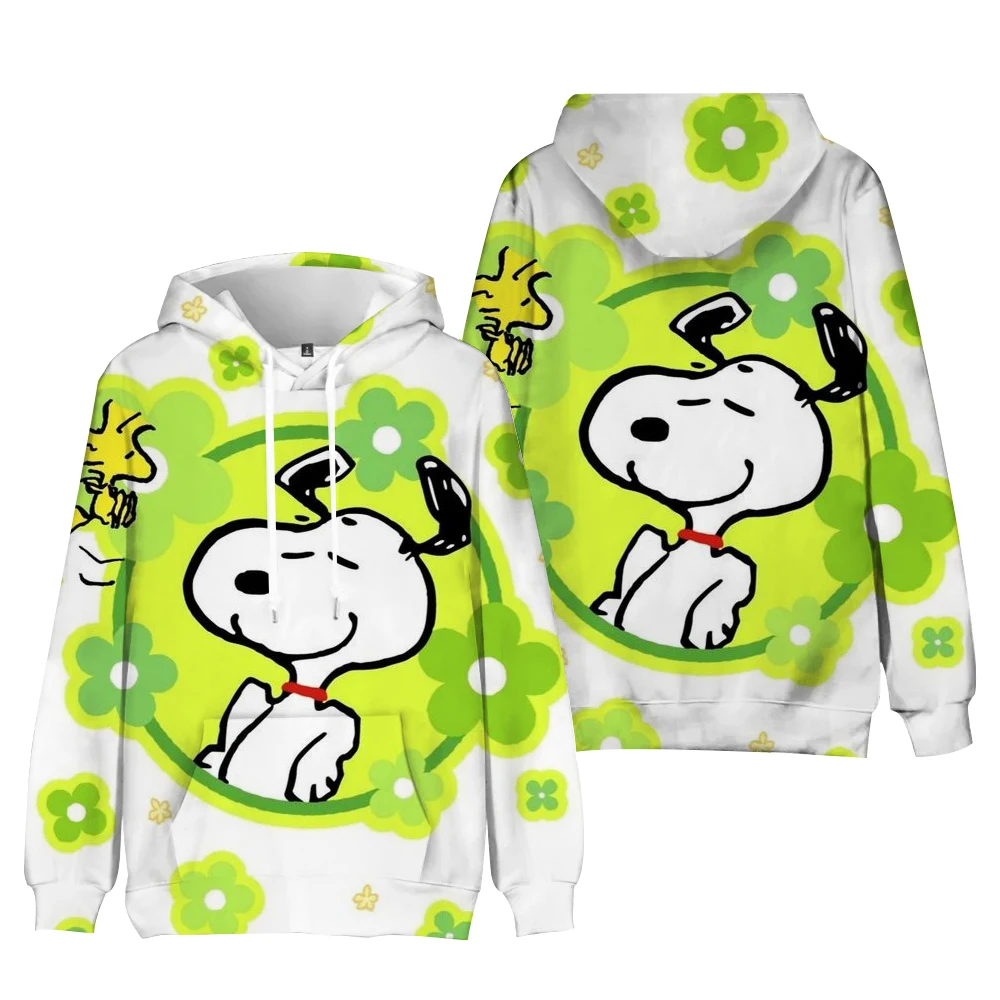 Snoopy Coffee Women\'s Hoodie Cartoon Print Harajuku Long Sleeve Cute Hoodie Casual Loose Sweatshirt Fashion Tops Clothing