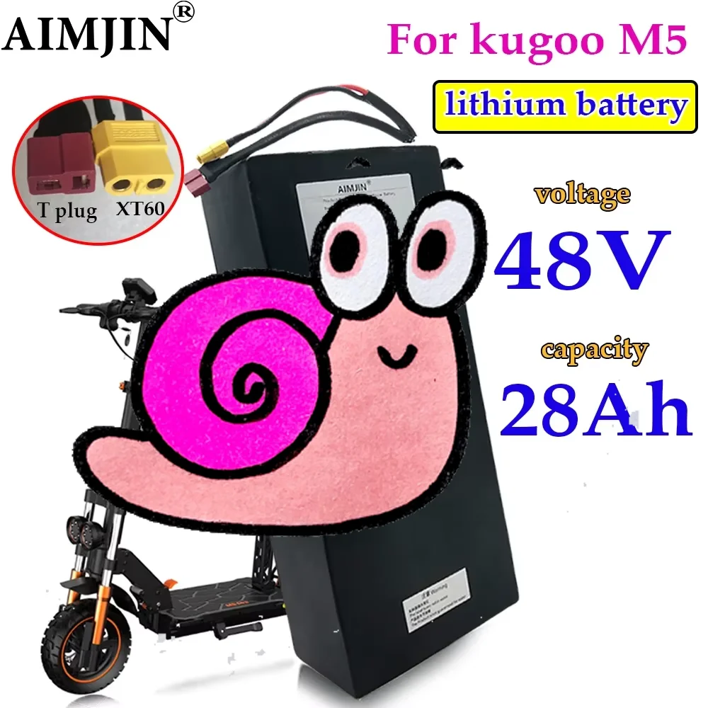 

100% New 13S8P 48V 28000mAh Lithium Ion Battery Pack for Kugoo M5/M5Pro/MaxSpeed Folding Electric Scooter Battery Built in BMS