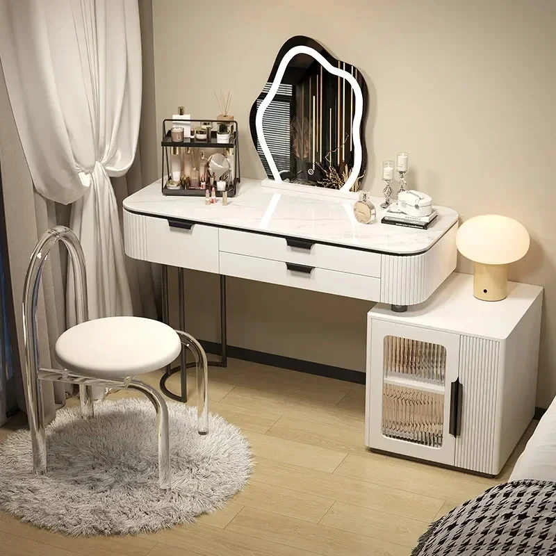 Tocador moderno De estilo nórdico para niñas, Tocador De Maquillaje multifuncional, muebles De lujo para dormitorio