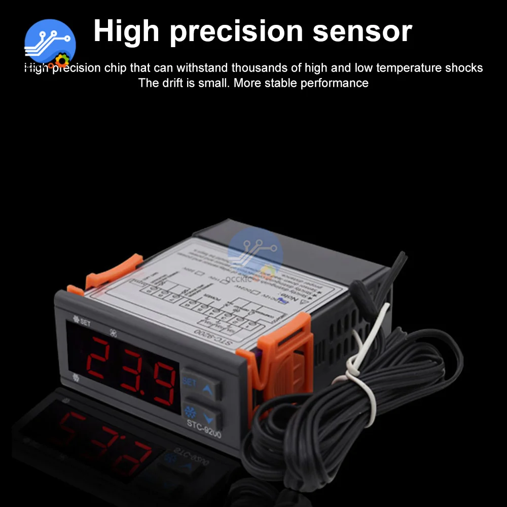 Controlador de temperatura Digital STC-9200, termostato regulador, termorregulador con función de alarma de ventilador de descongelación de