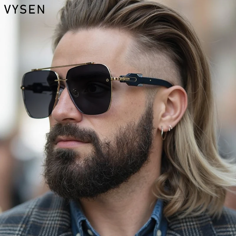 

Vintage Oversized Square Sunglasses Men 2025 Luxury Brand Double Beam Glasses Eyewear Outdoor For Male Steampunk UV400 Shades