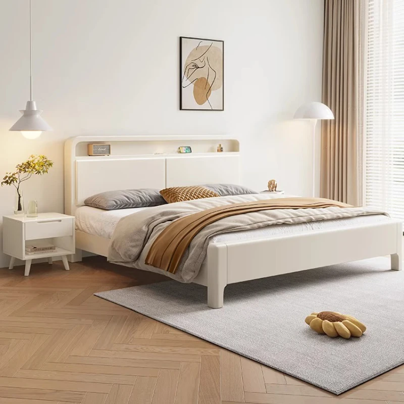 

European Aesthetics Bed Nordic Apartment Confortable Apartment Bed Minimalist High Quality Twin Cama De Casal Bedroom Furniture