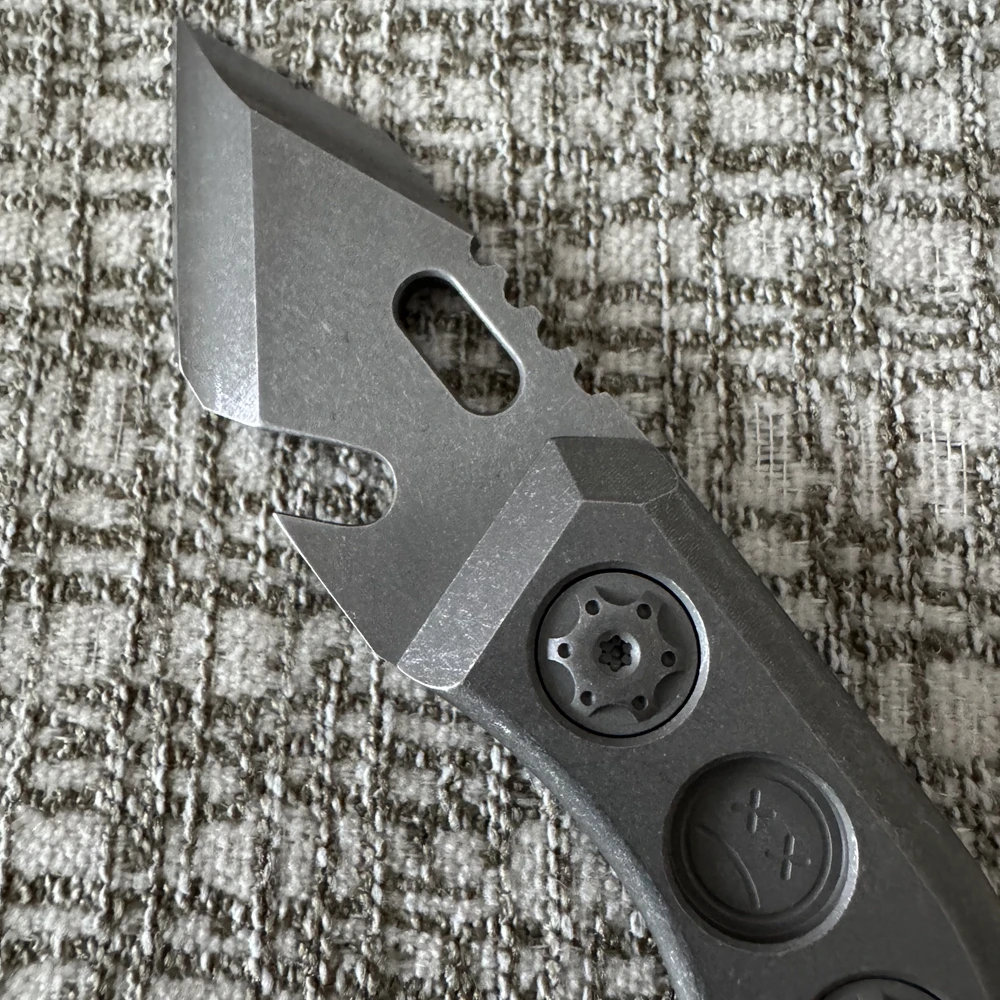Titanium Alloy DC53 Crowbar with Carbon Fiber Sheath Bottle Opener Outdoor Multifunction EDC Tools
