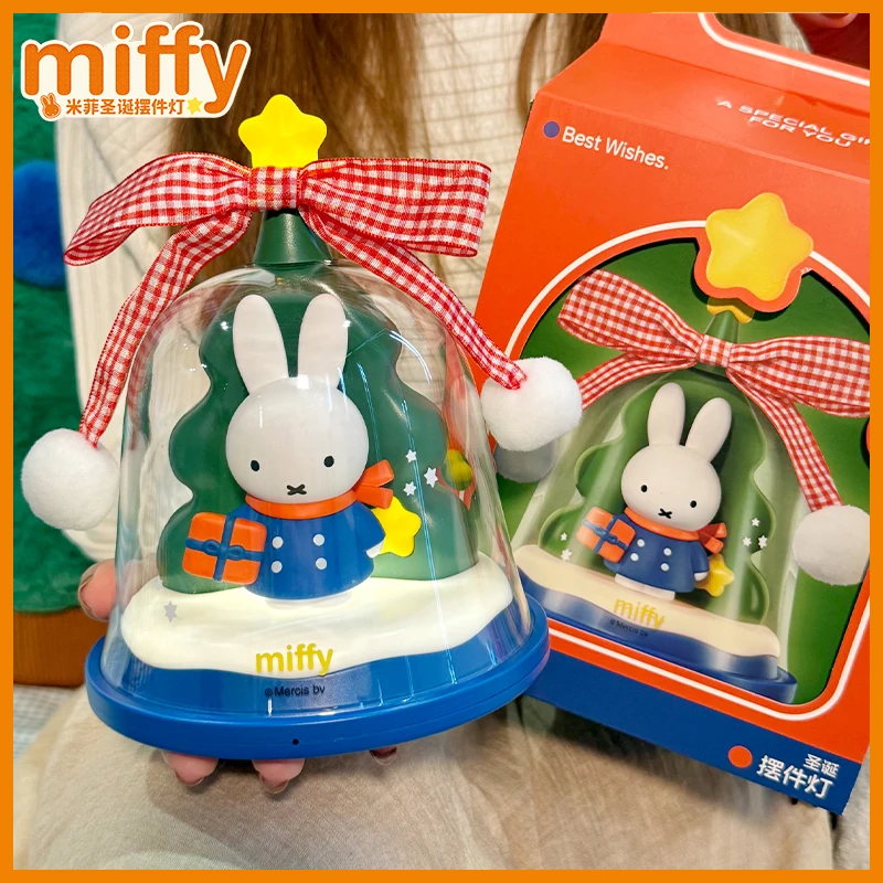 

Original Miffy Christmas Night Light Rechargeable Type-C Charging Port Nightlight For Bedside Bedroom Living Room Festival Gift