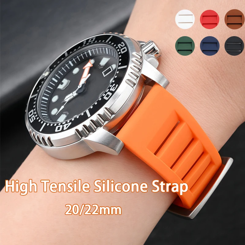 Armband 22 mm 20 mm für Seiko Quick Release Hochfestes Silikon-Uhrenarmband Universelles wasserdichtes Sport-Armband für Omega