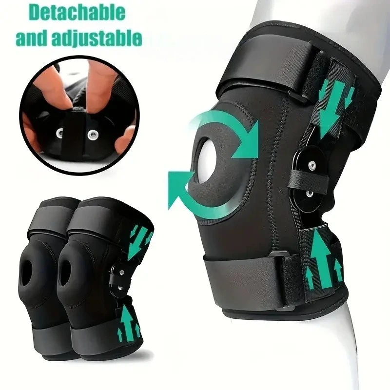 

1/2 шт. шарнирный наколенник с ремешком, боковые стабилизаторы надколенника для защиты, облегчение боли при артрите, слеза мениска