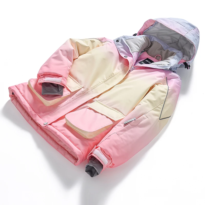 -30، أطقم بدلات الثلج للأطفال، ملابس التزلج على الجليد، أزياء رياضية خارجية، سترات وسراويل التزلج، صبي أو بناتي، شتاء