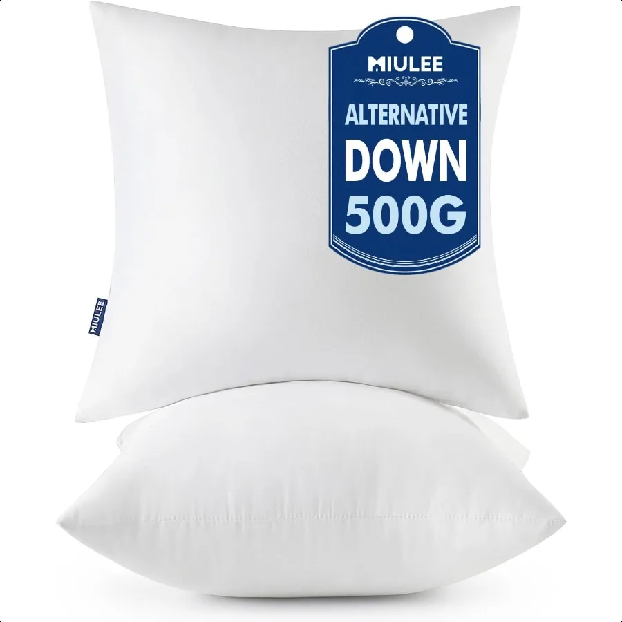 

Throw Pillows Inserts Pack of 2 18x18 Inch 100 Virgin Fiber Filling Bed Couch Pillows