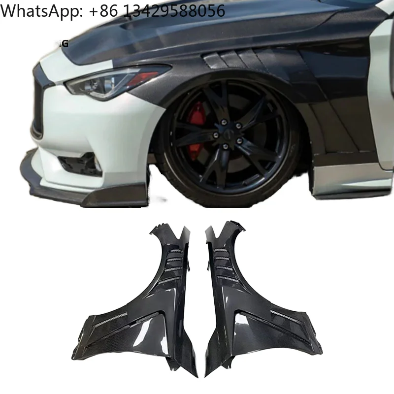 High Quality Carbon Fiber Fvs Style Front Fenders for Infiniti Q50 Carbon Fiber Vent Fenders